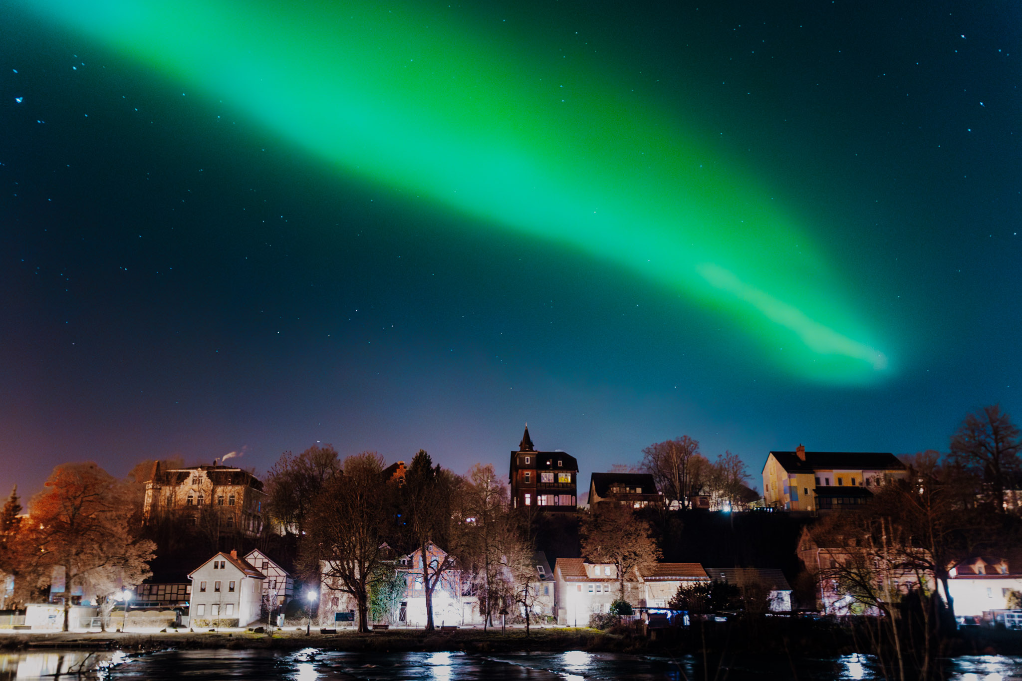 Polarlichter über Saalfeld im Januar 2026