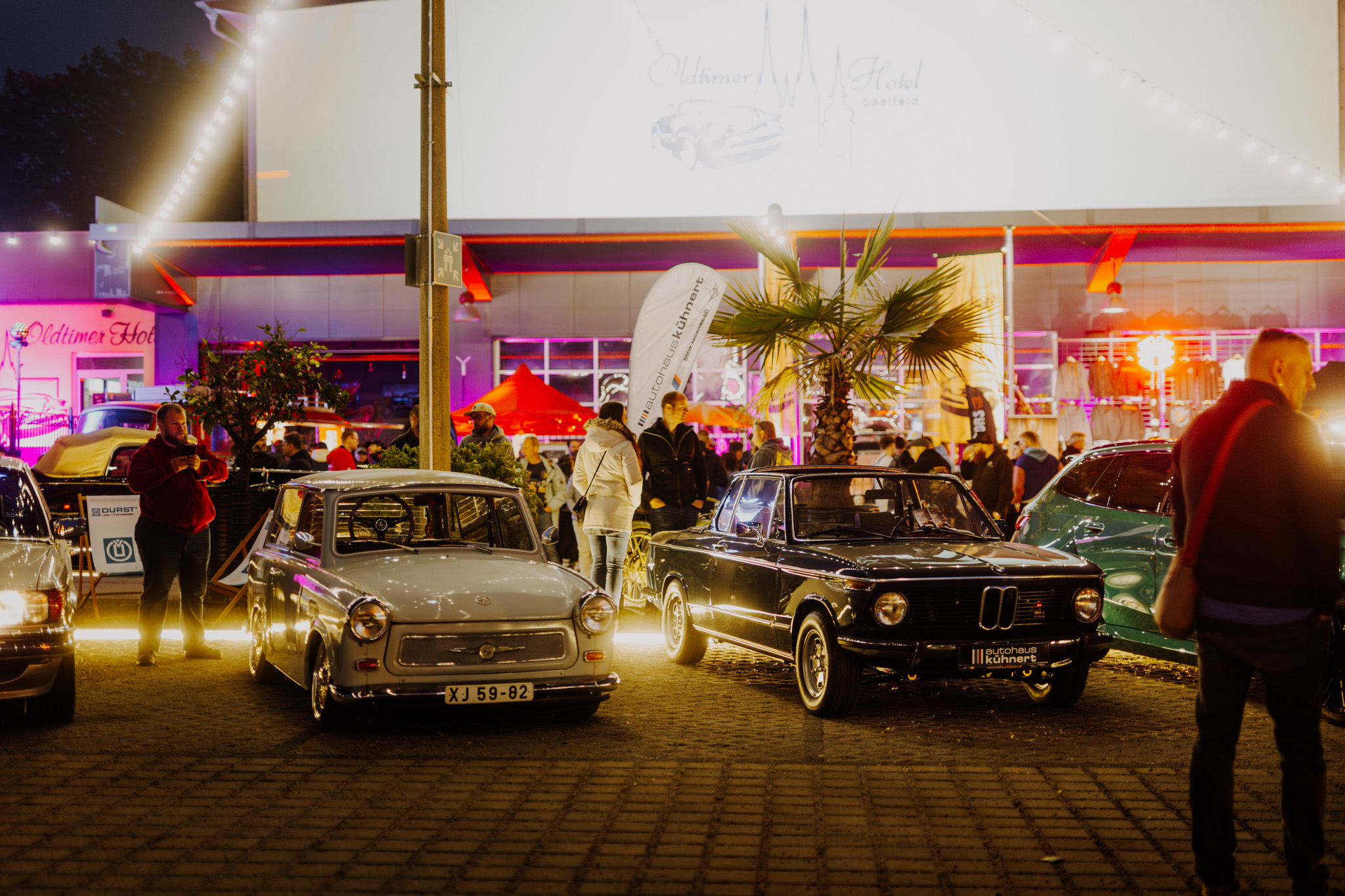 Classic Lights Event in Saalfeld am Oldtimer Hotel
